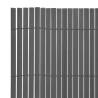 Double-Sided Garden Fence PVC 150x500 cm Grey - Hipomarket