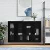  Wall Mounted Cabinets 2 pcs Black Engineered Wood Colour black Quantity in Package 2 Model u shape black 