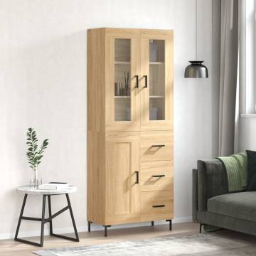 Stylish Highboard Sonoma Oak - Durable & Spacious Storage