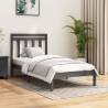  Bed Frame without Mattress Grey 90x190 cm Single Solid Wood Colour grey Size 90 x 190 cm 