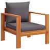 5 Piece Garden Sofa Set - Solid Wood Acacia with Cushions