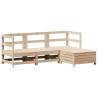 4 Piece Garden Sofa Set - Solid Wood Pine | Hipo Market