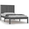 Stylish Grey 90x190 cm Single Bed Frame - Solid Pine Wood