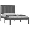 Stylish Grey 90x190 cm Single Bed Frame - Solid Pine Wood