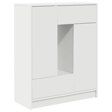 Stylish White 73x31x90cm Sideboard with Drawers & Doors