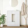 Stylish White 73x31x90cm Sideboard with Drawers & Doors