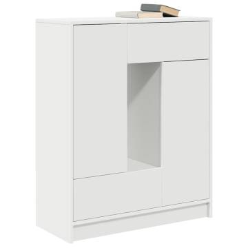 Stylish White 73x31x90cm Sideboard with Drawers & Doors