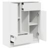 Stylish White 73x31x90cm Sideboard with Drawers & Doors