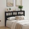 LED Headboard Cabinet Black Oak - Stylish Bedroom Storage