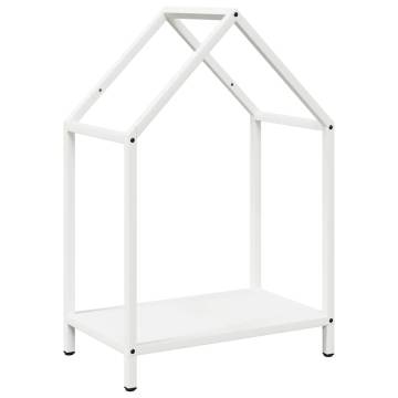 Firewood Rack White 40x25x60 cm | Durable Cold-Rolled Steel