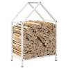 Firewood Rack White 40x25x60 cm | Durable Cold-Rolled Steel