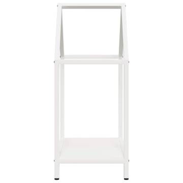 Firewood Rack White 40x25x60 cm | Durable Cold-Rolled Steel