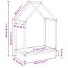 Firewood Rack White 40x25x60 cm | Durable Cold-Rolled Steel