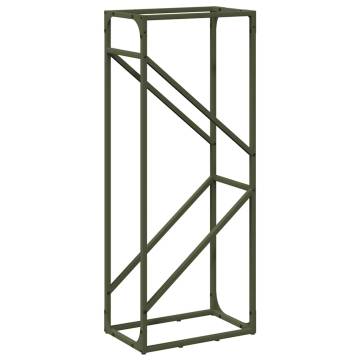 Olive Green Firewood Rack - 40x25x100 cm | Hipomarket