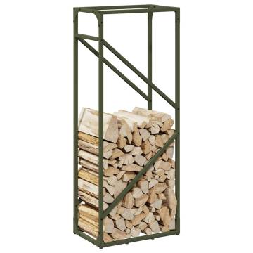 Olive Green Firewood Rack - 40x25x100 cm | Hipomarket