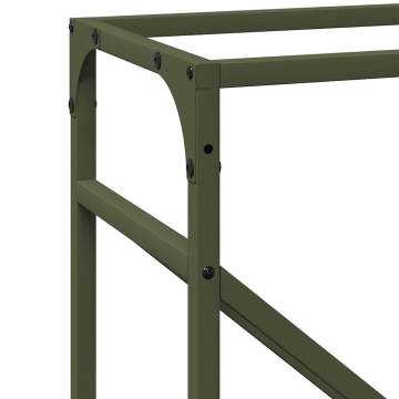 Olive Green Firewood Rack - 40x25x100 cm | Hipomarket