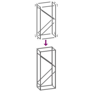 Olive Green Firewood Rack - 40x25x100 cm | Hipomarket