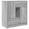 Stylish Grey Sonoma Sideboard with Drawers & Doors - 70.5x34x74.5cm