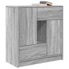 Stylish Grey Sonoma Sideboard with Drawers & Doors - 70.5x34x74.5cm