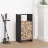 Firewood Rack Black 40x30x80 cm - Sturdy Cold-Rolled Steel