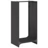 Firewood Rack Black 40x30x80 cm - Sturdy Cold-Rolled Steel