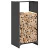 Firewood Rack Black 40x30x80 cm - Sturdy Cold-Rolled Steel