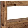 Stylish Headboard Cabinet with LED - Old Wood 100x17x102 cm