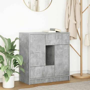 Stylish Sideboard with Drawers & Doors - Concrete Grey