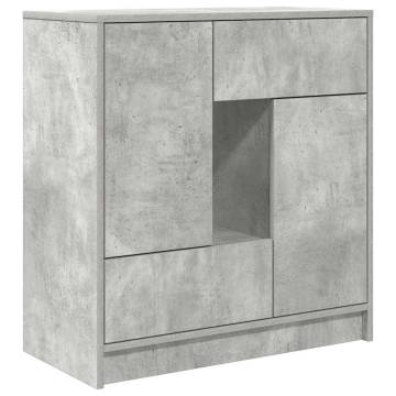 Stylish Sideboard with Drawers & Doors - Concrete Grey