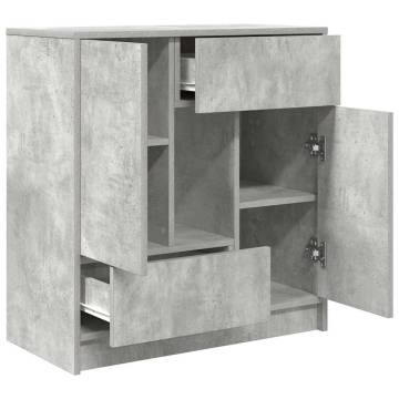 Stylish Sideboard with Drawers & Doors - Concrete Grey