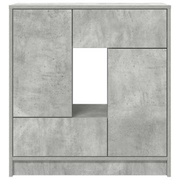 Stylish Sideboard with Drawers & Doors - Concrete Grey