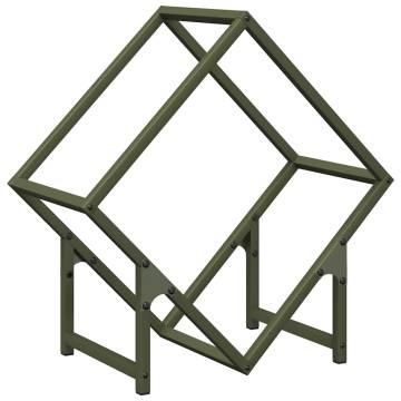 Olive Green Firewood Rack 50x25x50 cm - Durable Cold-Rolled Steel