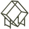 Olive Green Firewood Rack 50x25x50 cm - Durable Cold-Rolled Steel