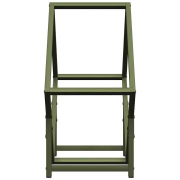 Olive Green Firewood Rack 50x25x50 cm - Durable Cold-Rolled Steel