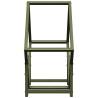 Olive Green Firewood Rack 50x25x50 cm - Durable Cold-Rolled Steel