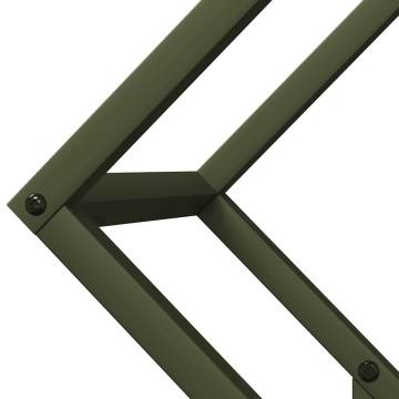 Olive Green Firewood Rack 50x25x50 cm - Durable Cold-Rolled Steel