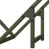 Olive Green Firewood Rack 50x25x50 cm - Durable Cold-Rolled Steel