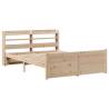 Wooden Bed Frame with Headboard 120x190 cm Small Double