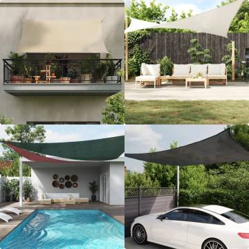 HDPE Sunshade Sail 5x8m Red | UV & Mould Resistant