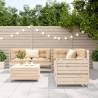 5 Piece Garden Sofa Set - Solid Pine Wood | HipoMarket