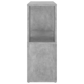 Stylish Concrete Grey Book Cabinet | 60x24x63 cm