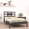  Bed Frame without Mattress Grey 90x190 cm Single Solid Wood Colour grey Size 90 x 190 cm 