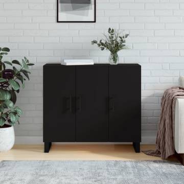 Modern Black Sideboard 90x34x80 cm - Durable & Stylish