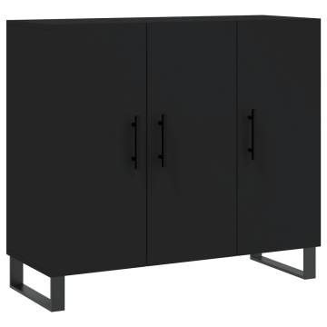 Modern Black Sideboard 90x34x80 cm - Durable & Stylish