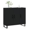 Modern Black Sideboard 90x34x80 cm - Durable & Stylish