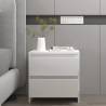 Elegant White Bedside Cabinet - 45x34.5 cm | HiPo Market