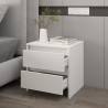 Elegant White Bedside Cabinet - 45x34.5 cm | HiPo Market