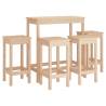 5 Piece Solid Wood Pine Bar Set – Stylish & Sturdy