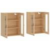 Stylish Wall Mounted Cabinets - Sonoma Oak | 2 pcs