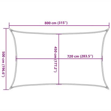 Sunshade Sail 160 gm² Light Green 5x8 m HDPE | Hipomarket UK